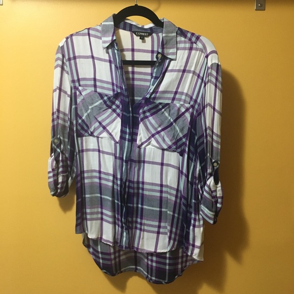 Express Tops - Express Portofino Button Down Shirt, Size XS
